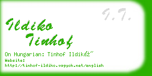 ildiko tinhof business card